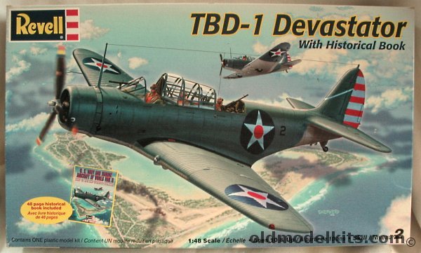 Revell 1/48 Douglas TBD-1 Devastator - VT-6 USS Enterprise at Wake / VT-6 Yellow Wings (ex Monogram), 85-6875 plastic model kit